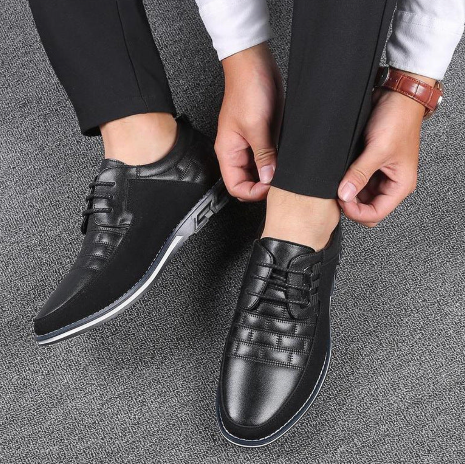 Oxford Derby Orthopedic Leather Shoes