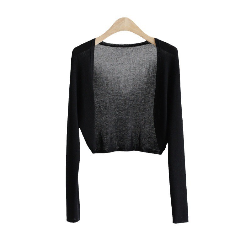 Sun knit Cardigan Women's thin ice silk Coat shawl air-conditioned shirt with slip skirt
