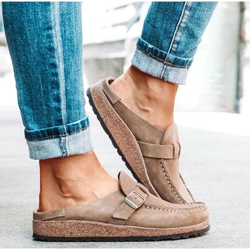 SUEDE LEATHER POSTURE ARCH-SUPPORT WALKING SLIP-ON ORTHOPEDIC SHOES
