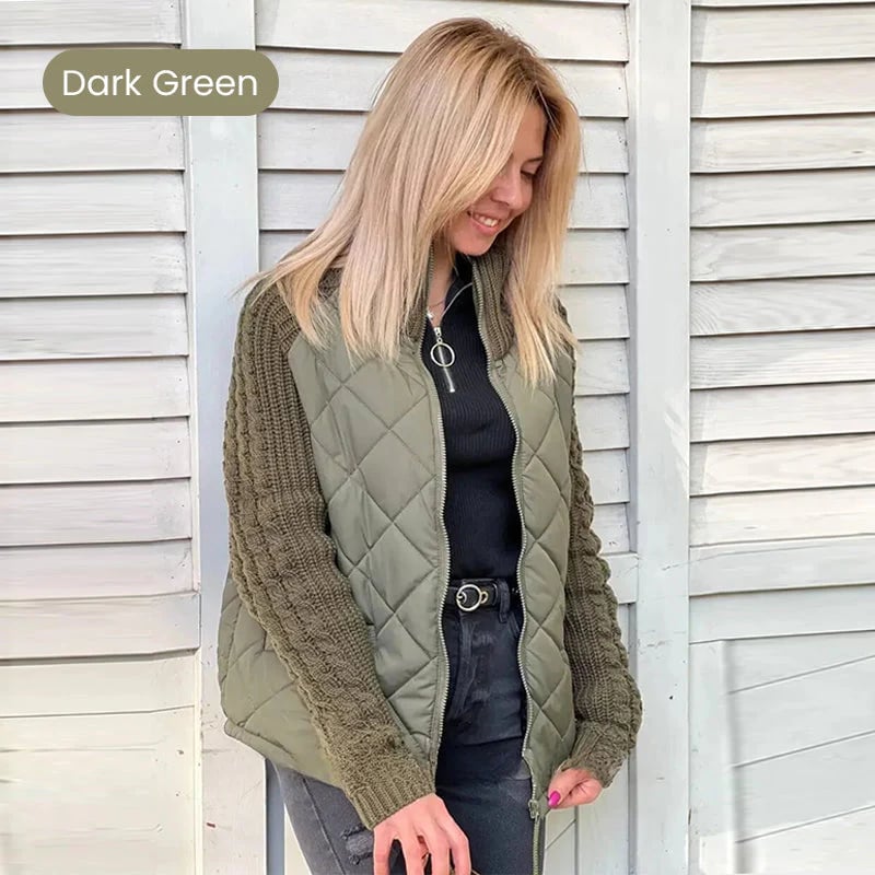 🔥Women’s Knit Patchwork Puffy Jacket🧷