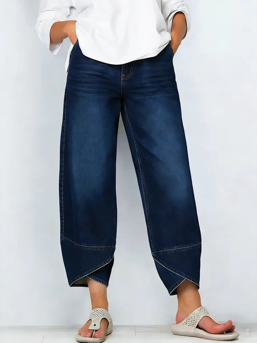 MODERN PANTS WITH CROSSHEM DETAIL