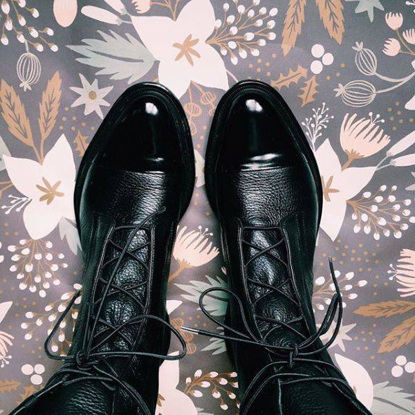 Women'S Paneled Lace-Up Short Martin Boots Biker Boots
