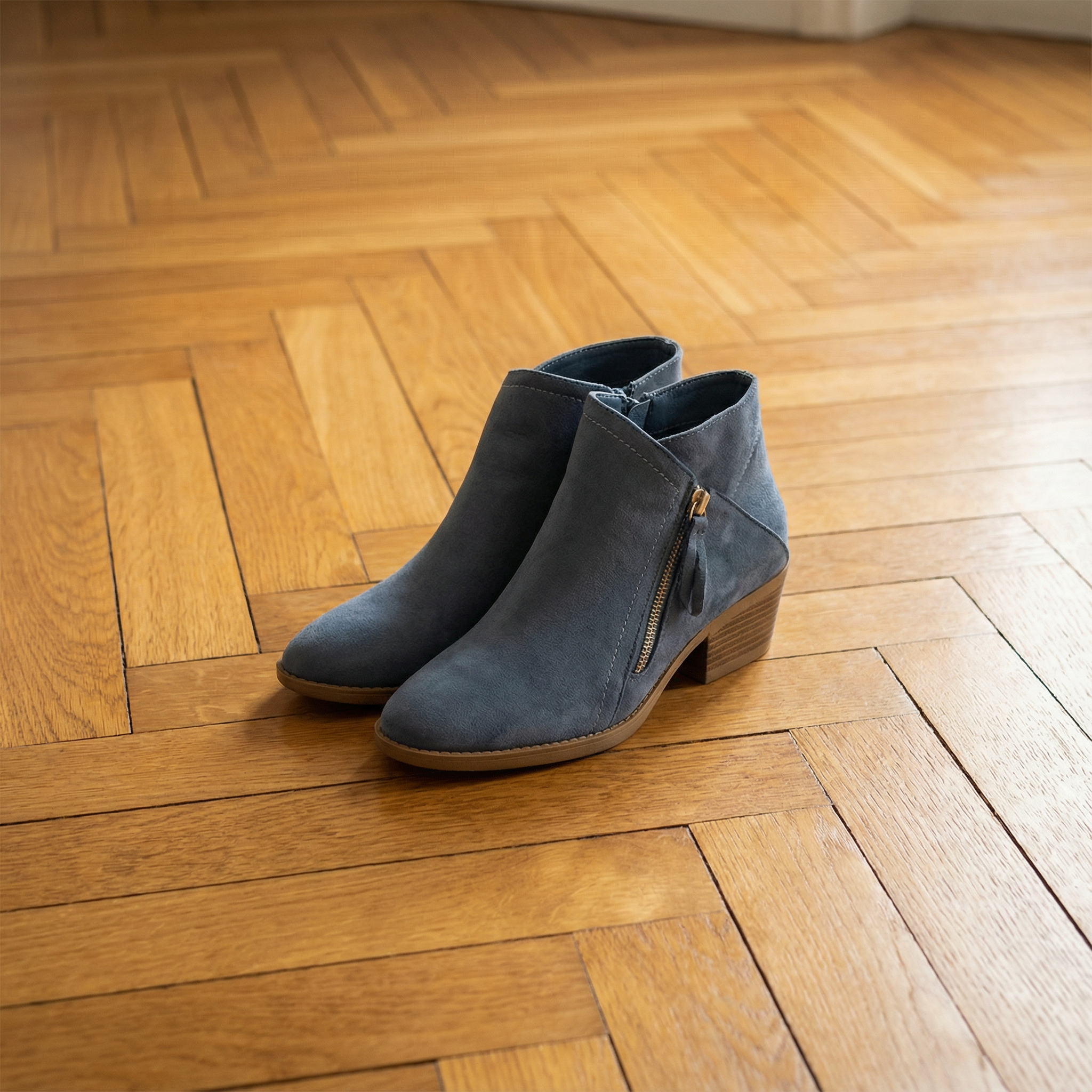 Women Ankle Boots – Comfortable Side Zip Low Heel Stylish Footwear For Everyday Wear
