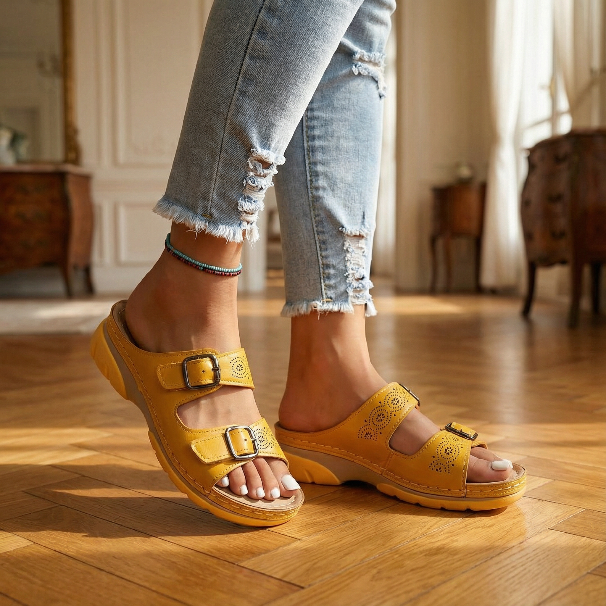Comfort Sandals – Breathable Cushioned Walking Shoes with Arch Support for Women