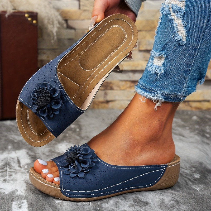 Elegant Floral Sandals with Soft Arch Support