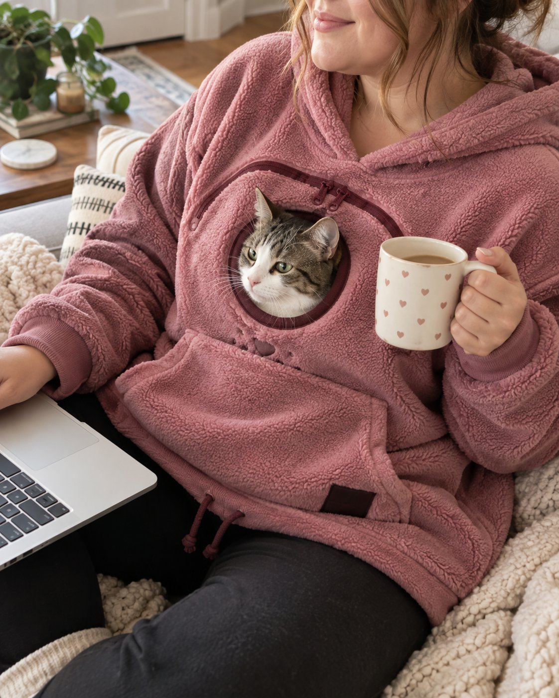 🔥HOT SALE  70% OFF 🐾 Cozy Pet Carrier Hoodie — Built-In Pouch for Cats & Small Dogs