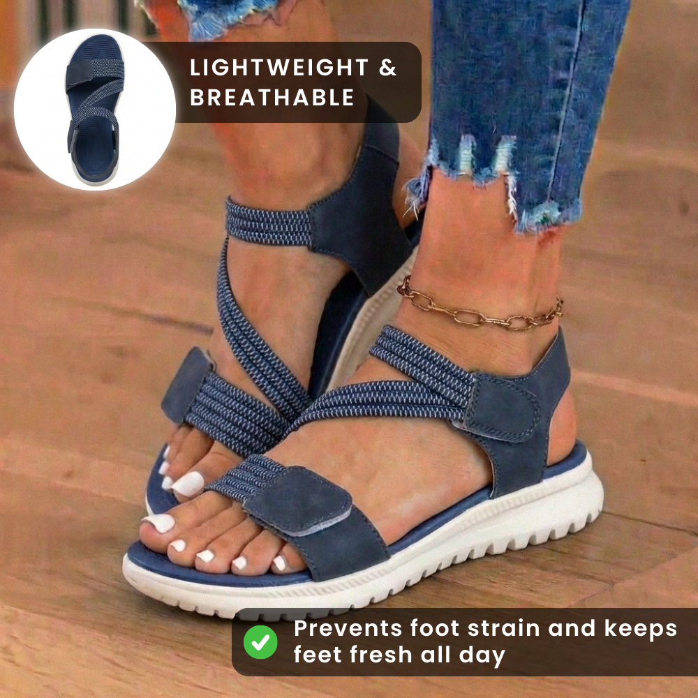Orthopedic Elastic Sport Sandals - Dual-Strap Buckle Design