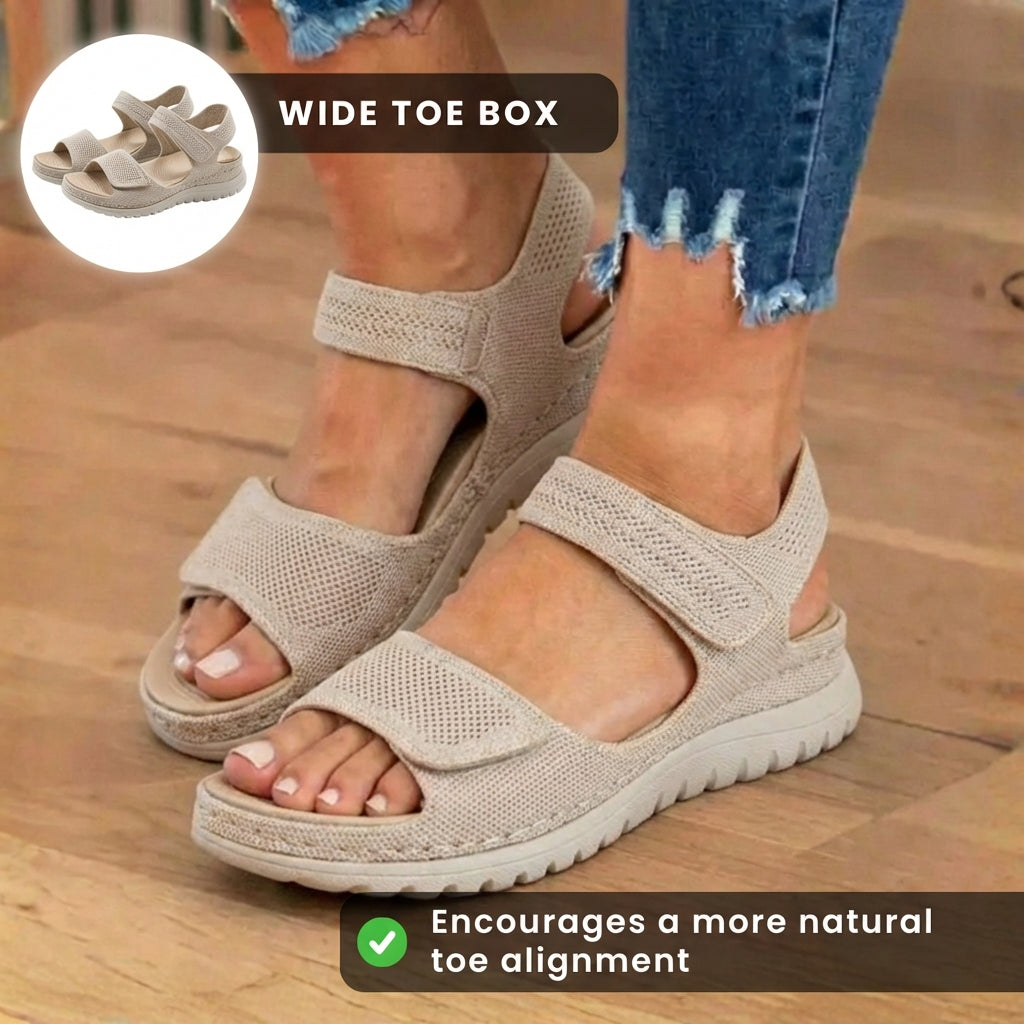 Orthopedic Mesh Sandals - Dual Strap Design & Textured Slip-Resistant Sole