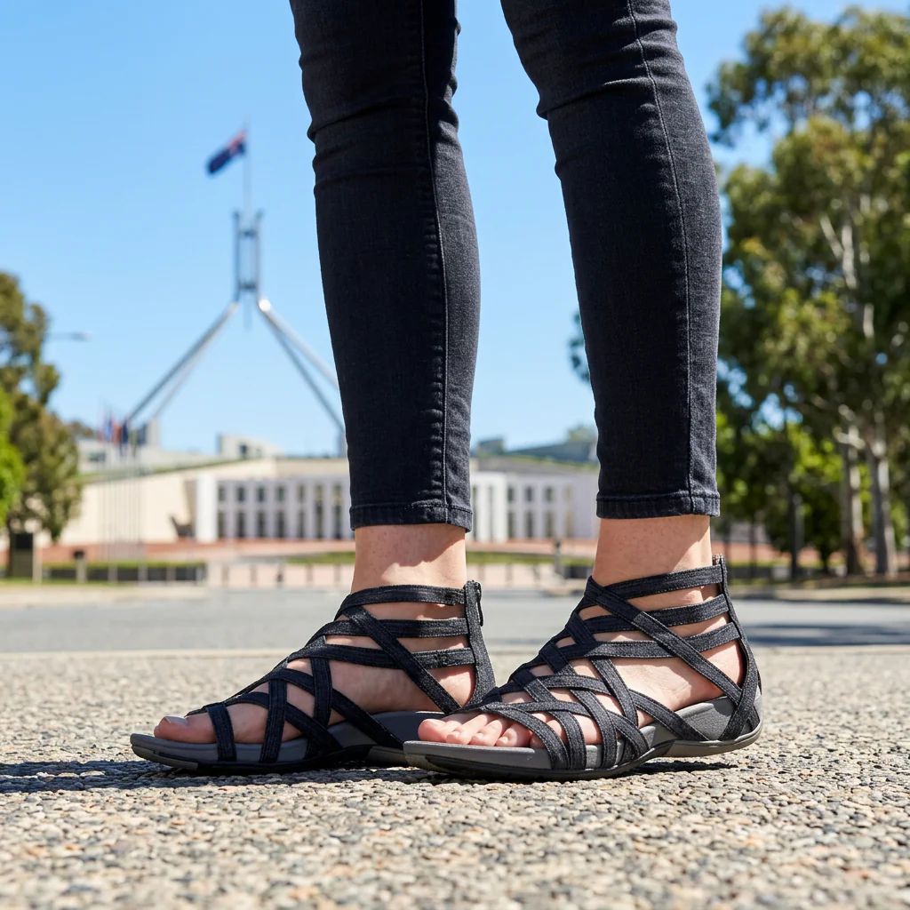  Gladiator Sandals - Multi-Strap Ankle Design