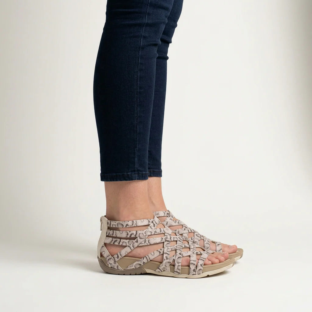  Gladiator Sandals - Multi-Strap Ankle Design