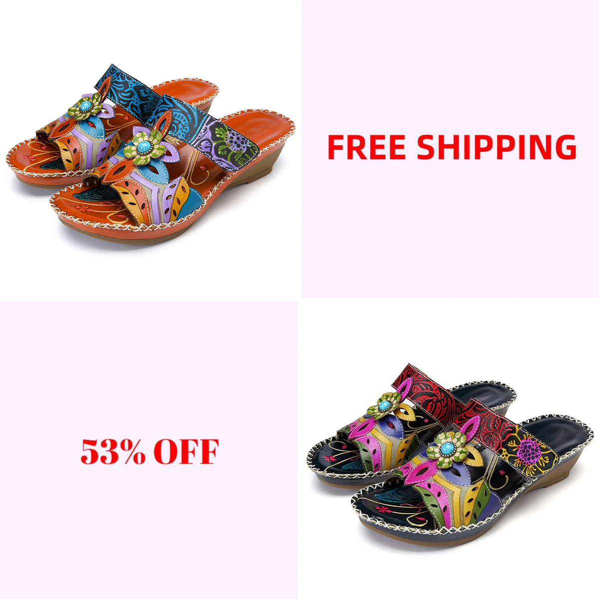 Bohemian fashion non-slip orthopedic sandals-tidenox