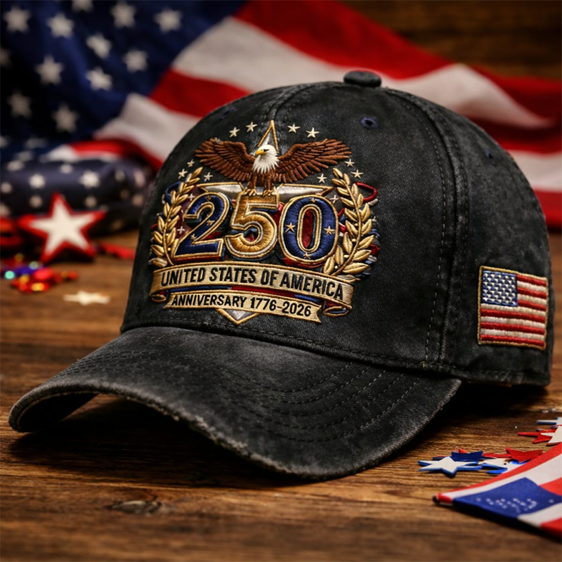 250th Anniversary of the United States Faux Embroidery Cap