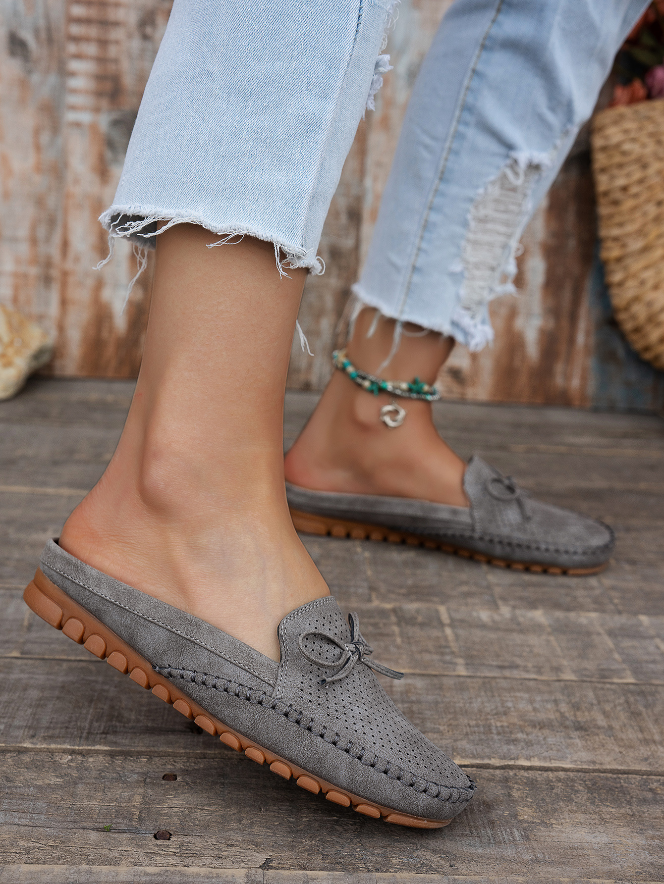 Retro Loafers &ndash; worn on feet lifestyle shot