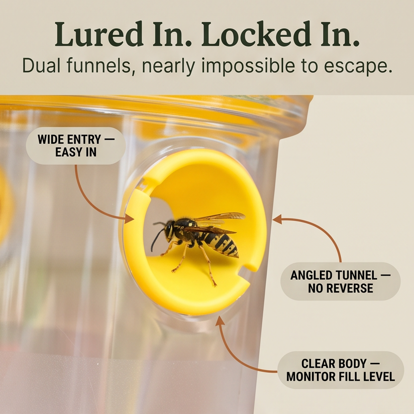 Waspora – Solar Wasp Trap with LED 