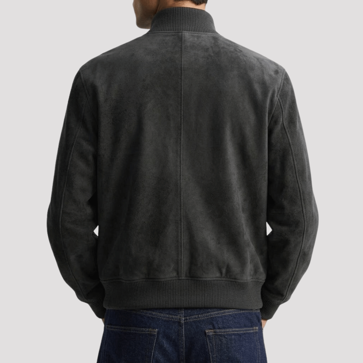 Men's Suede Jacket with Zipper