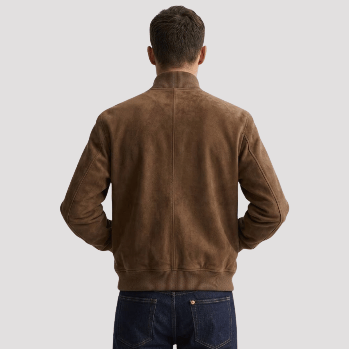 Men's Suede Jacket with Zipper