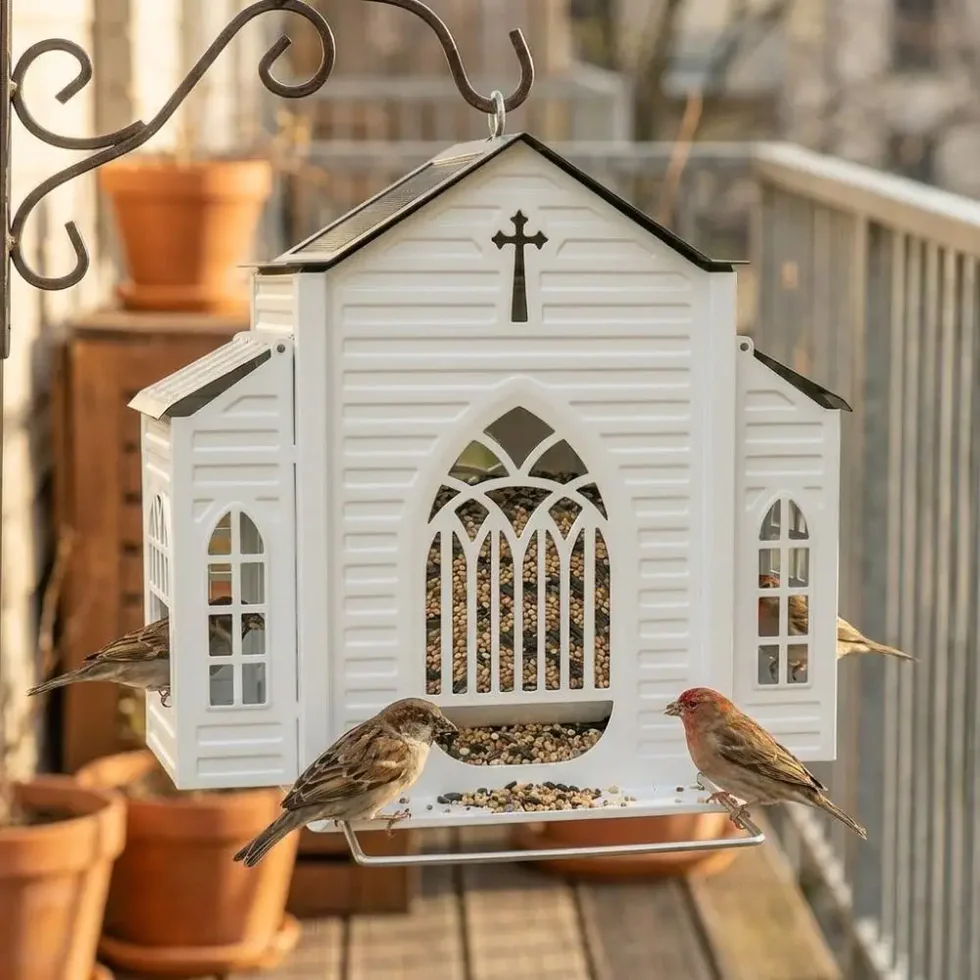 ✝️Last Day 50% OFF-🔥Church-Shaped Solar Bird Feeder🎁Buy 2 Free Shipping