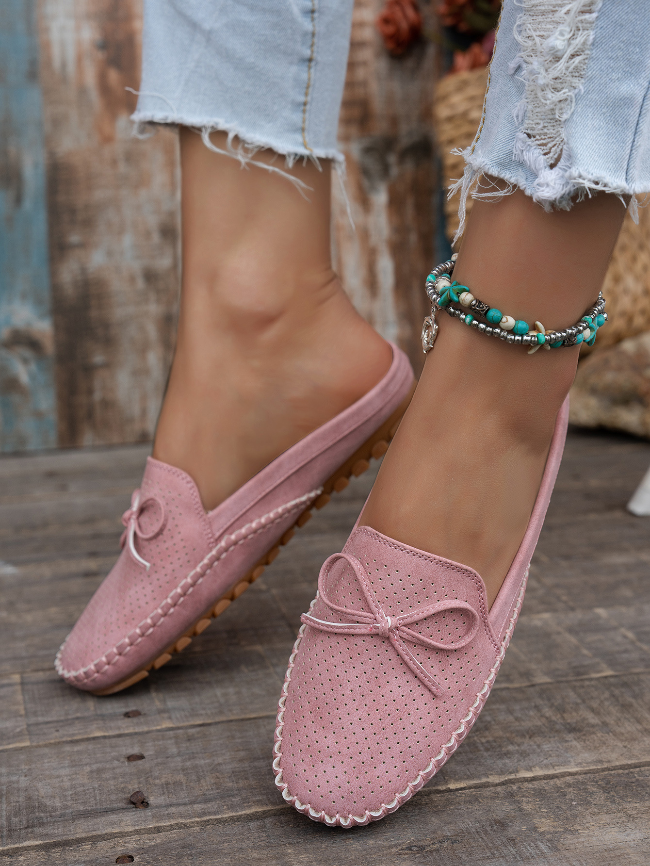 Slip-On Round-Toe Loafers &ndash; top-down view