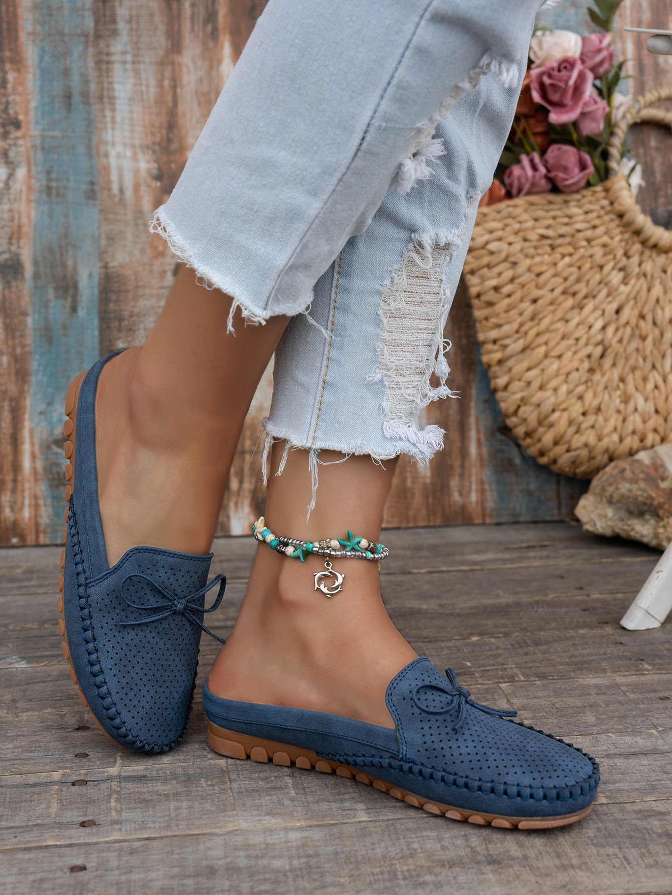Slip-On Flat Loafers &ndash; pair view Camel