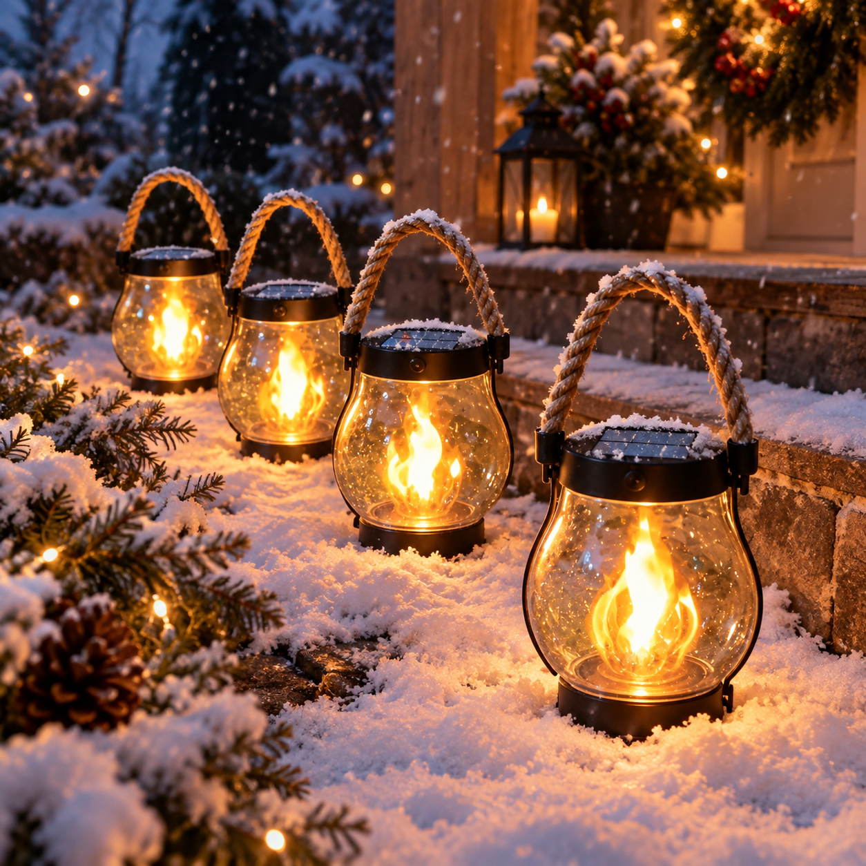 🔥 Solar Garden Lanterns – No Wiring, Auto-On at Dusk! Last Chance Before They're Gone!