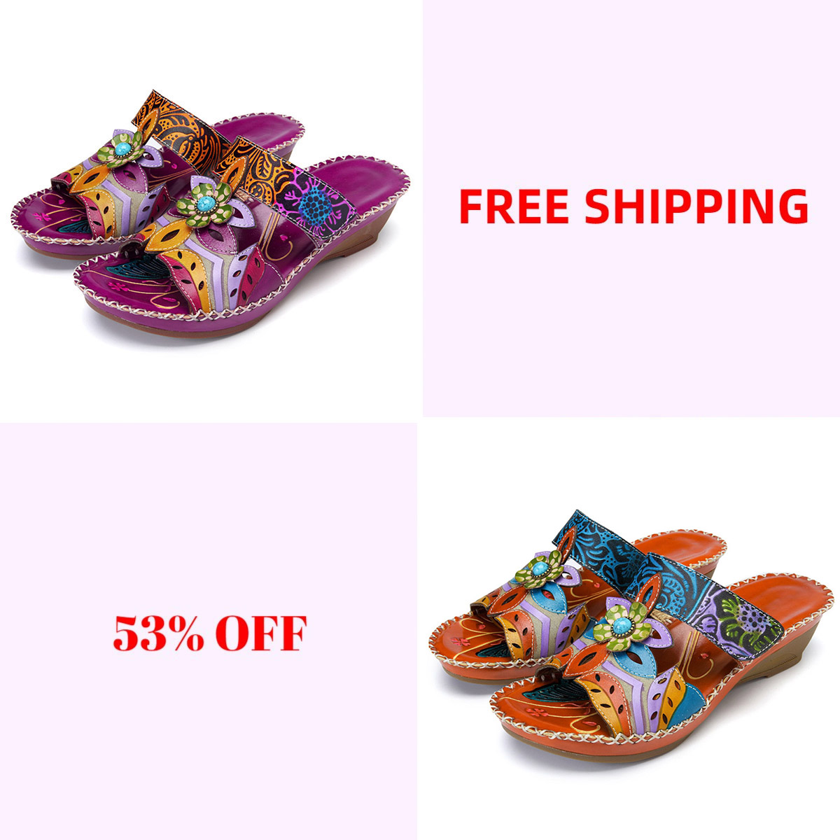 Bohemian fashion non-slip orthopedic sandals-tidenox