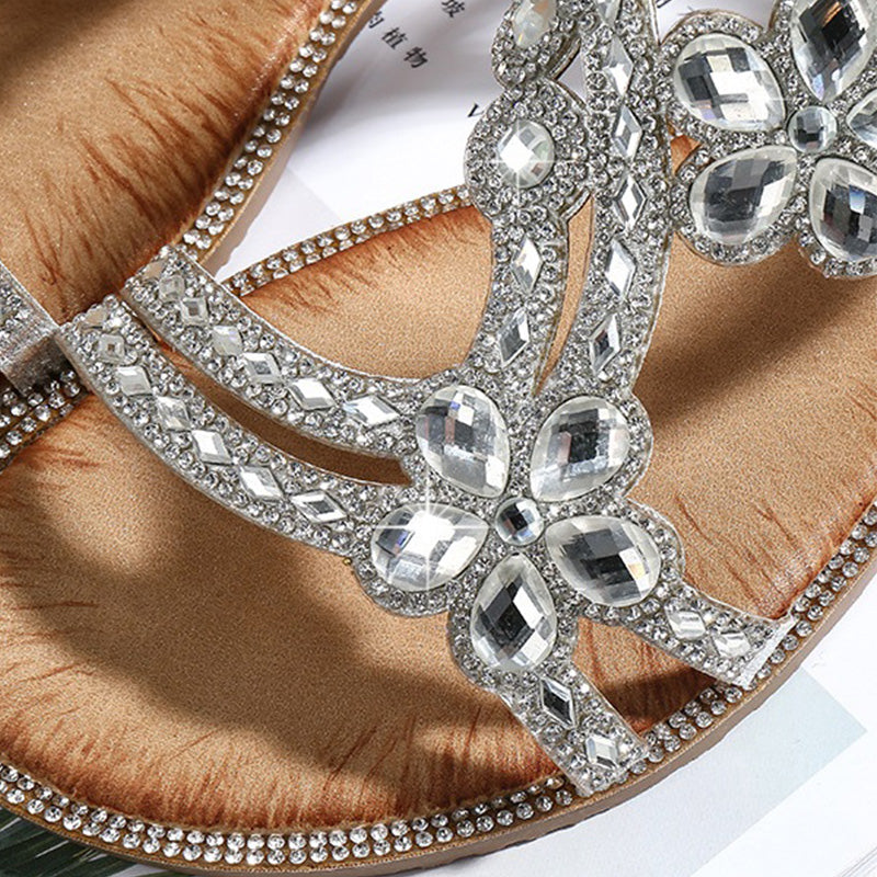 Women's Summer Luxury Designer Rhinestone Sandals-tidenox