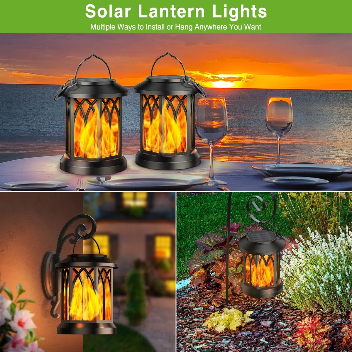 🔥 Solar Garden Lanterns – No Wiring, Auto-On at Dusk! Last Chance Before They're Gone!