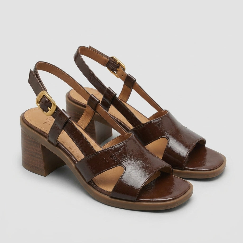 Ankle Strap Block Heel Sandals for Women – Secure Fit & Comfort