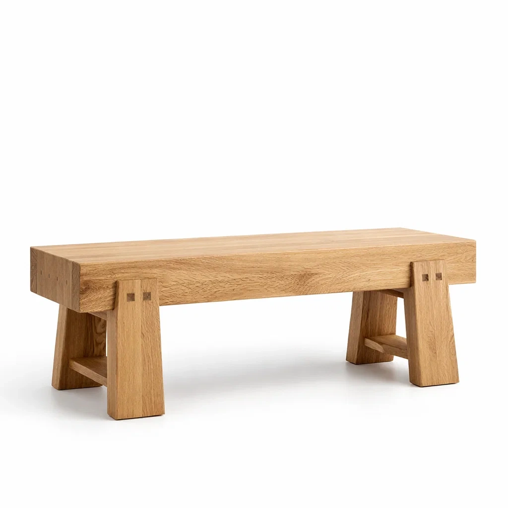 Panca in rovere massello con giunzioni angolari-DREAMNOOKZ