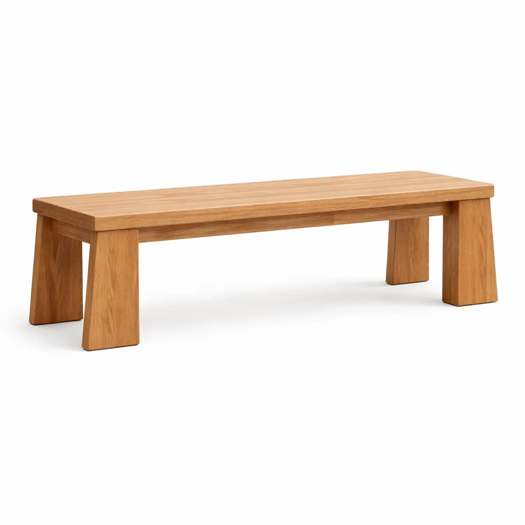 Panca in rovere massello naturale 160x40x45 cm-DREAMNOOKZ