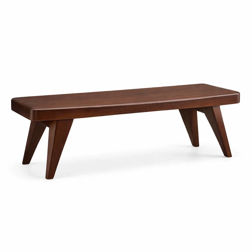 Panca in legno di noce marrone 120x40x45 cm-DREAMNOOKZ