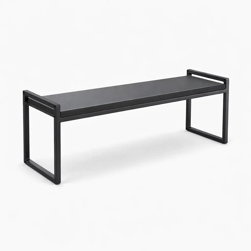 Panca in metallo nero 150x40x45 cm-DREAMNOOKZ