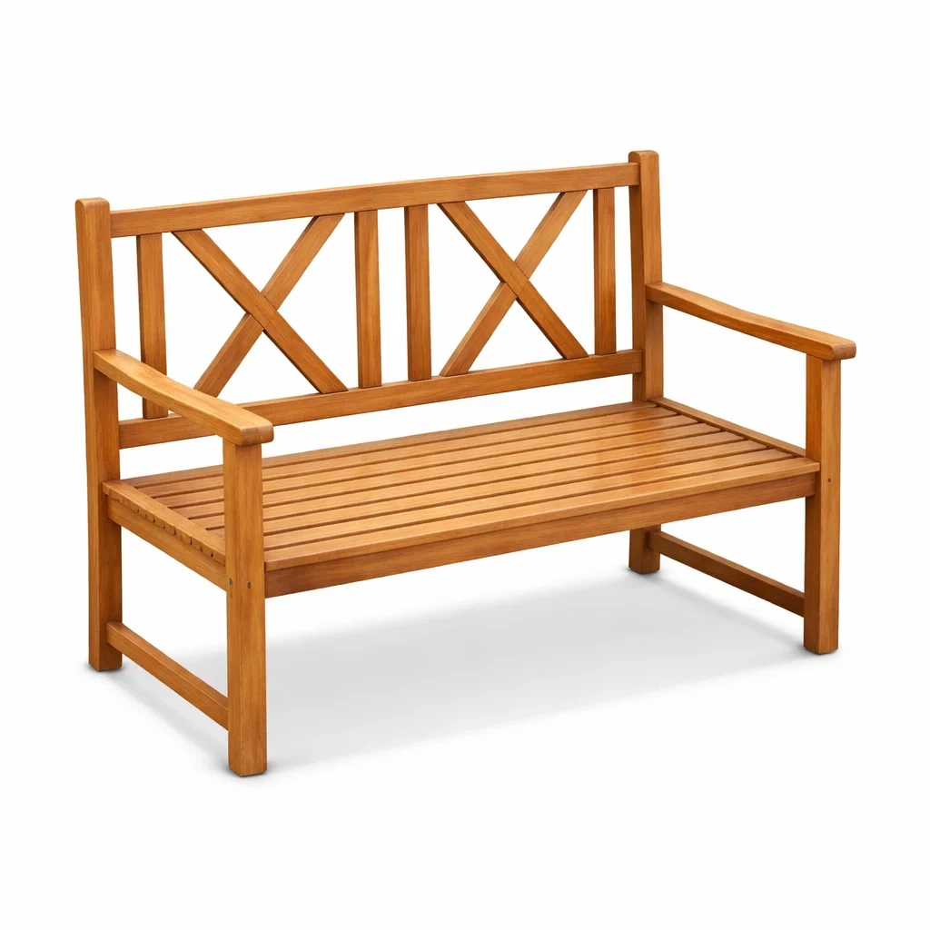 Panchina in legno di acacia da giardino-DREAMNOOKZ