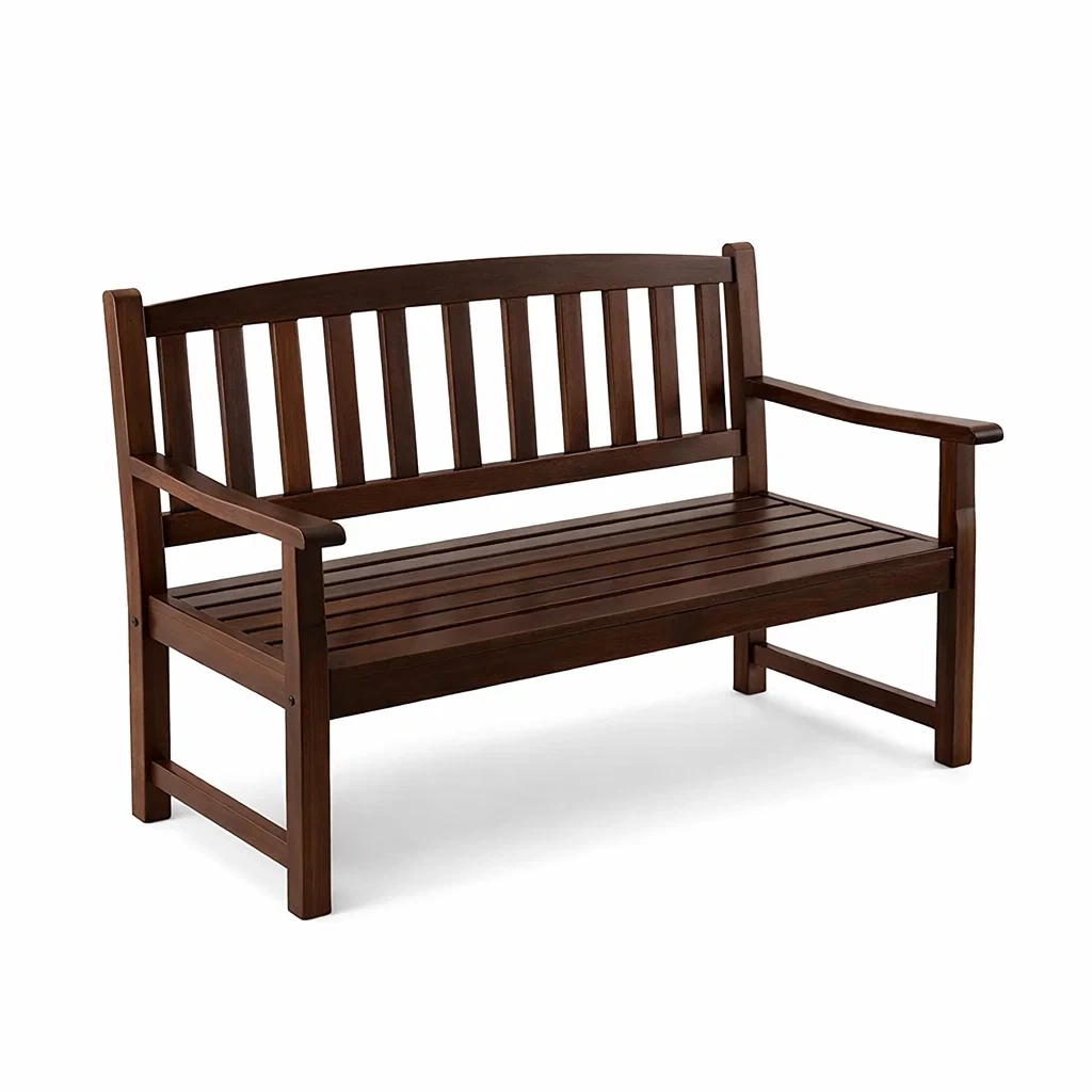 Panchina in legno marrone da giardino 150x62x89 cm-DREAMNOOKZ