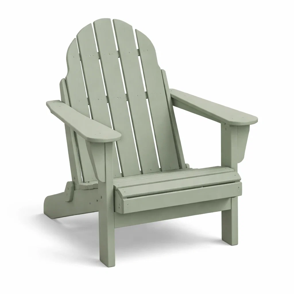 Sedia Adirondack in legno grigio verde-DREAMNOOKZ