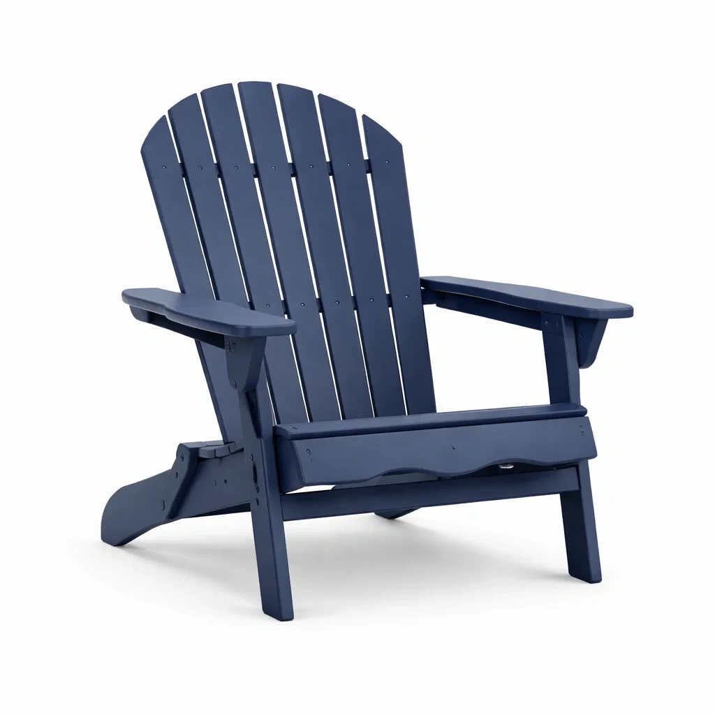 Sedia Adirondack in polistirene riciclato blu-DREAMNOOKZ