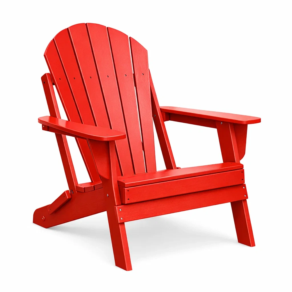 Sedia Adirondack in plastica rossa-DREAMNOOKZ