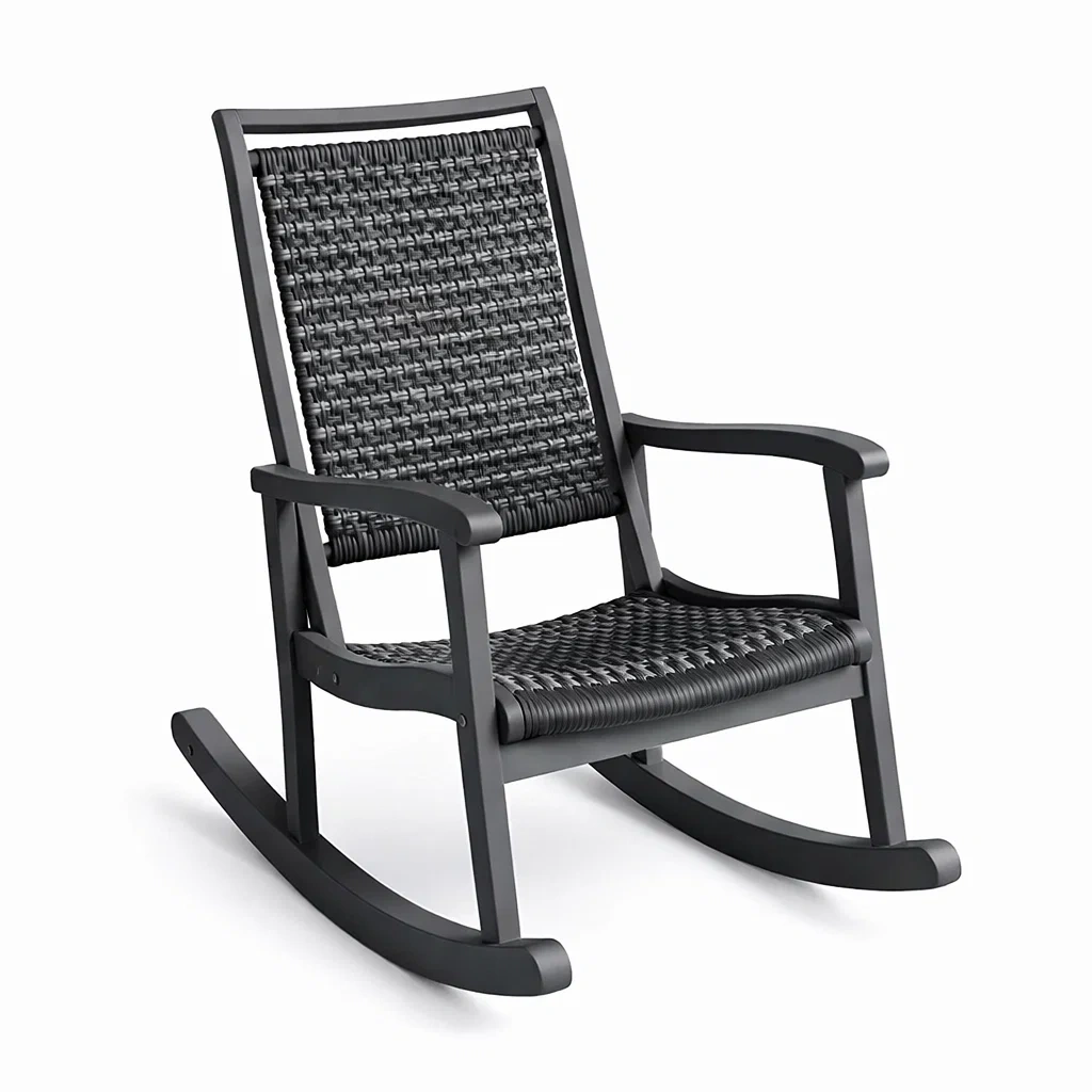 Sedia a dondolo in alluminio con seduta in fibra sintetica-DREAMNOOKZ