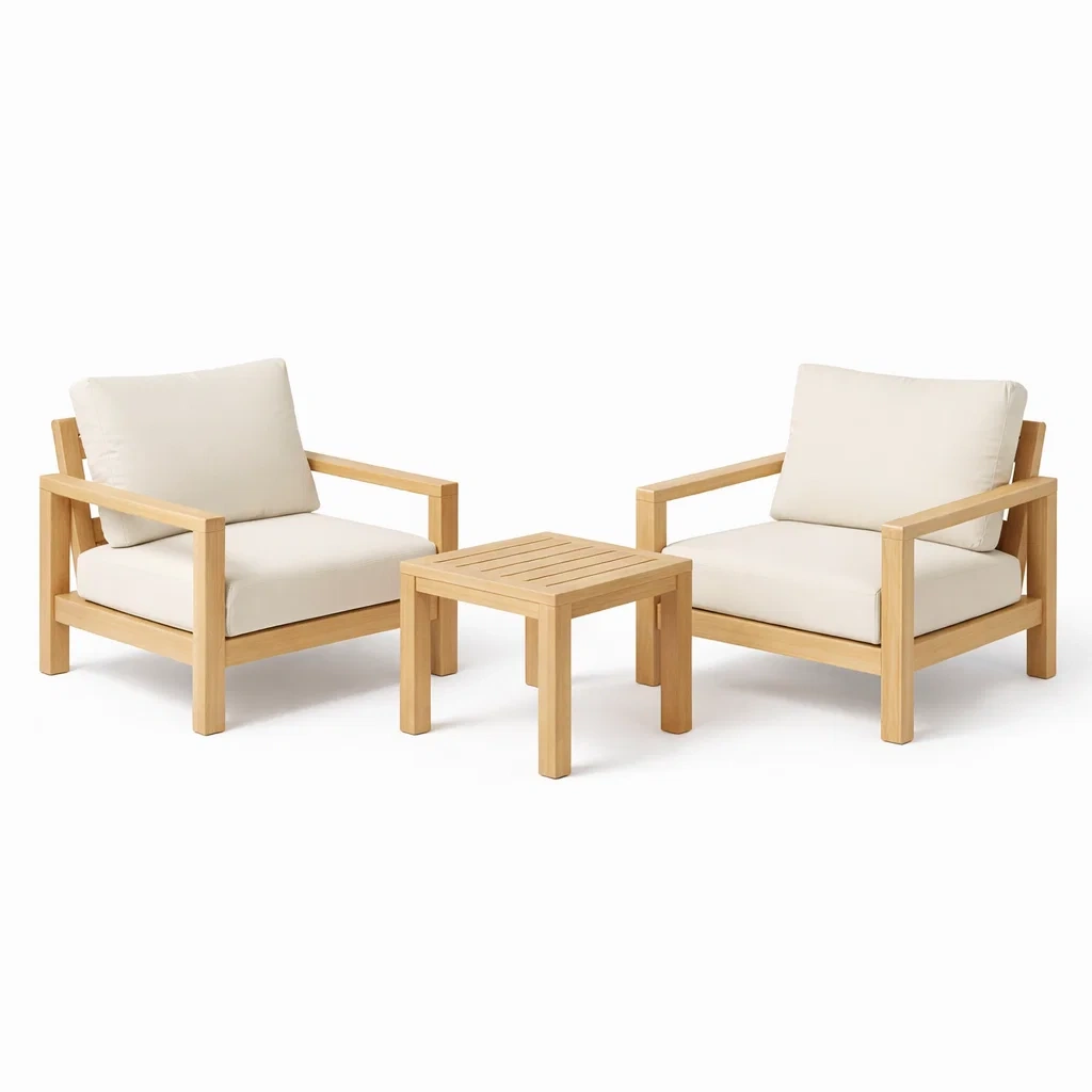 Set relax in legno con due poltrone e tavolino-DREAMNOOKZ