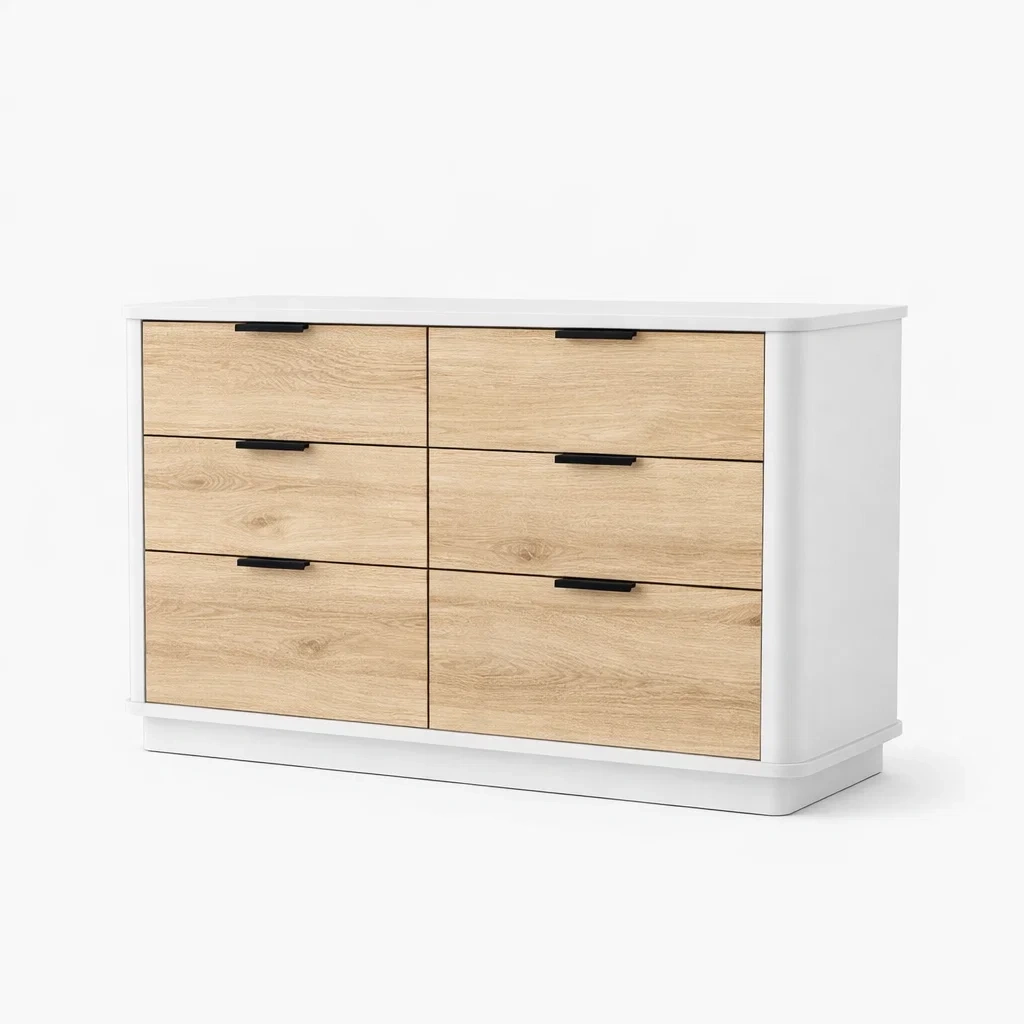 Cassettiera in MDF e Rovere con Cassetti-ZENVIBEZZ