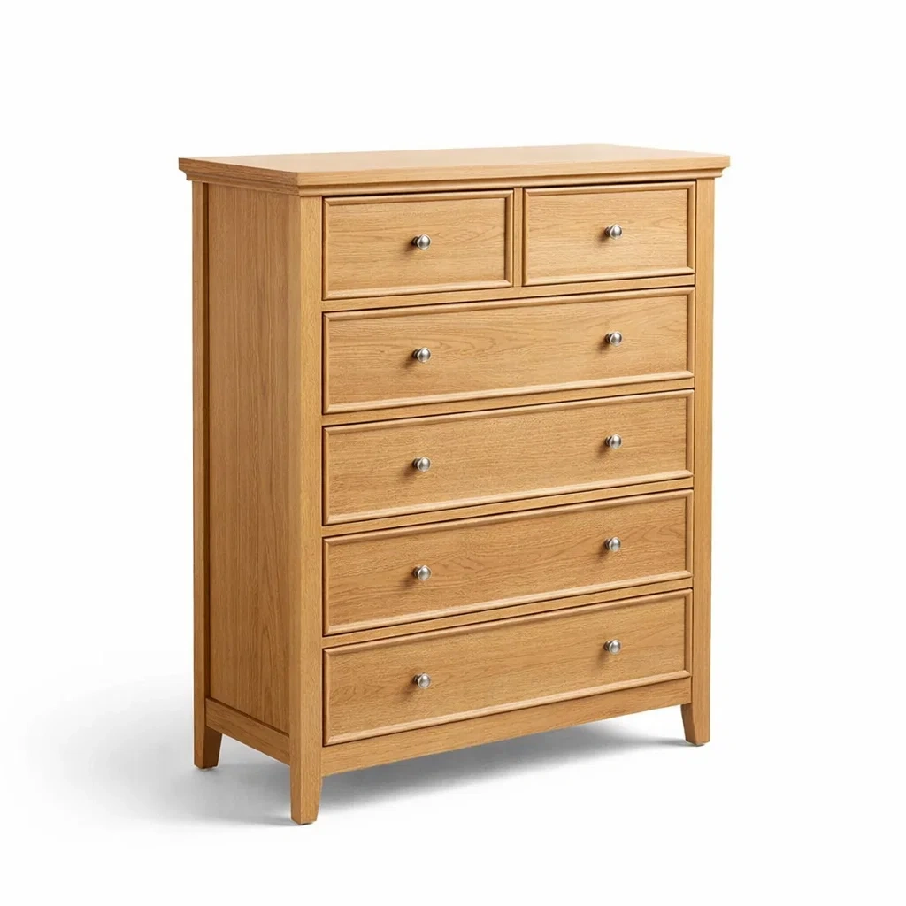 Cassettiera in Rovere Massello con Cassetti-ZENVIBEZZ