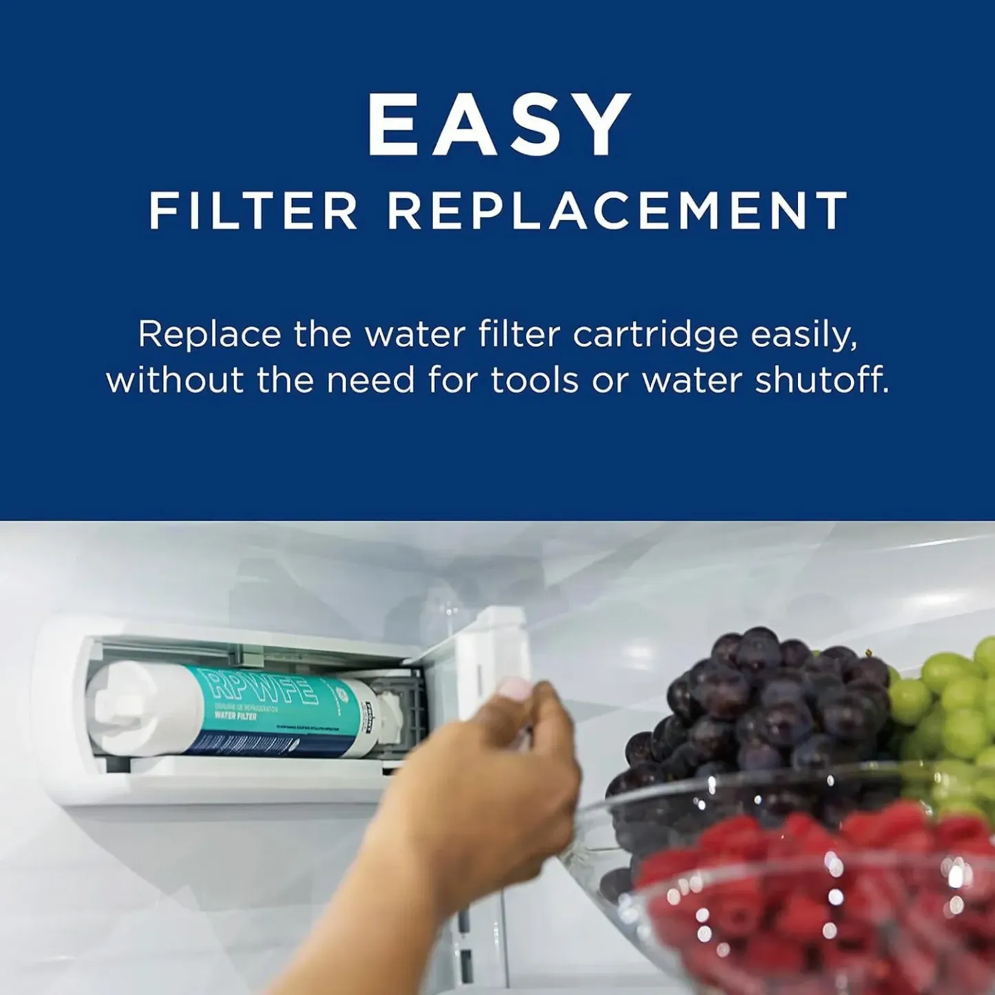 GE RPWFE Refrigerator Water Filter,White