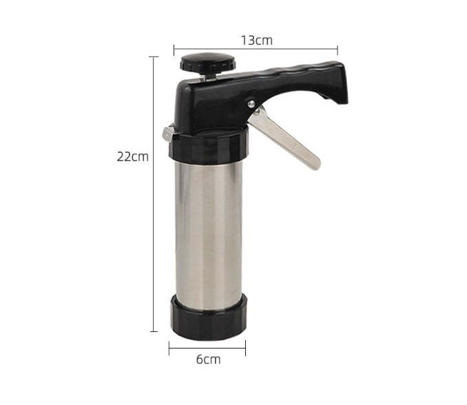 Stainless Steel Biscuit Press and Cookie Decorating Tool Set - Noogni