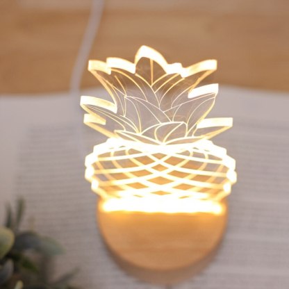 Pineapple Bedside Table Lamp USB Night Light - Noogni