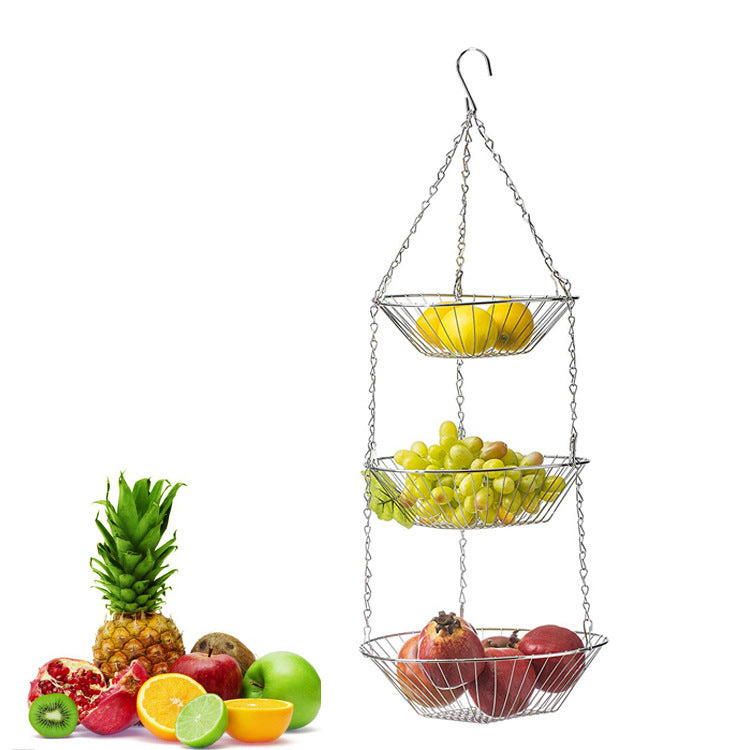 Foldable Hanging Fruit and Vegetable Storage Basket - Noogni