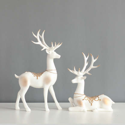 Noogni™ Modern Resin Couple Deer Statue - Noogni