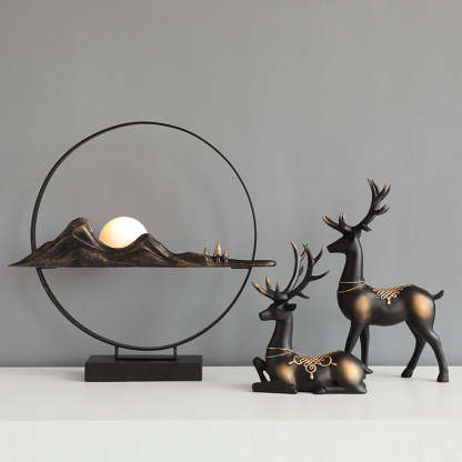 Noogni™ Modern Resin Couple Deer Statue