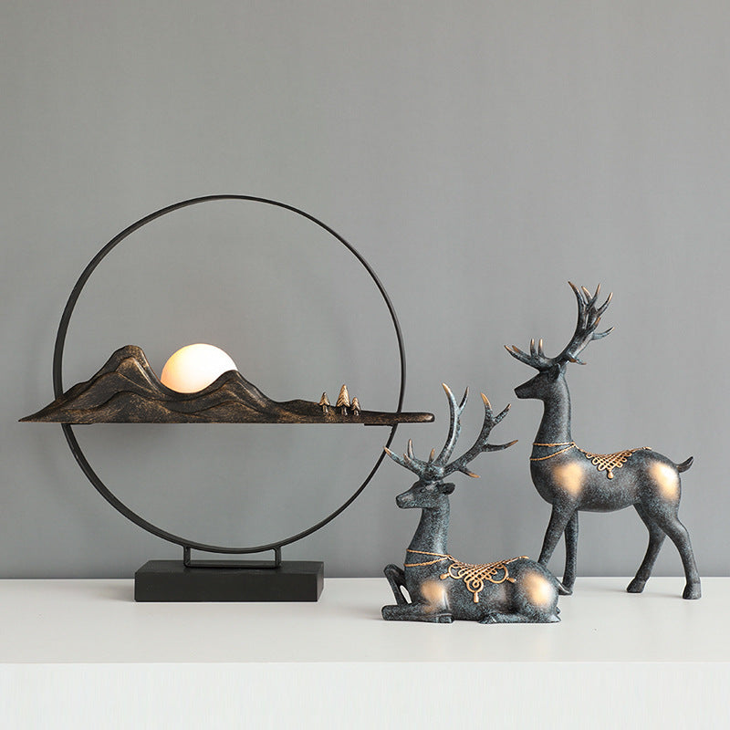 Noogni™ Modern Resin Couple Deer Statue