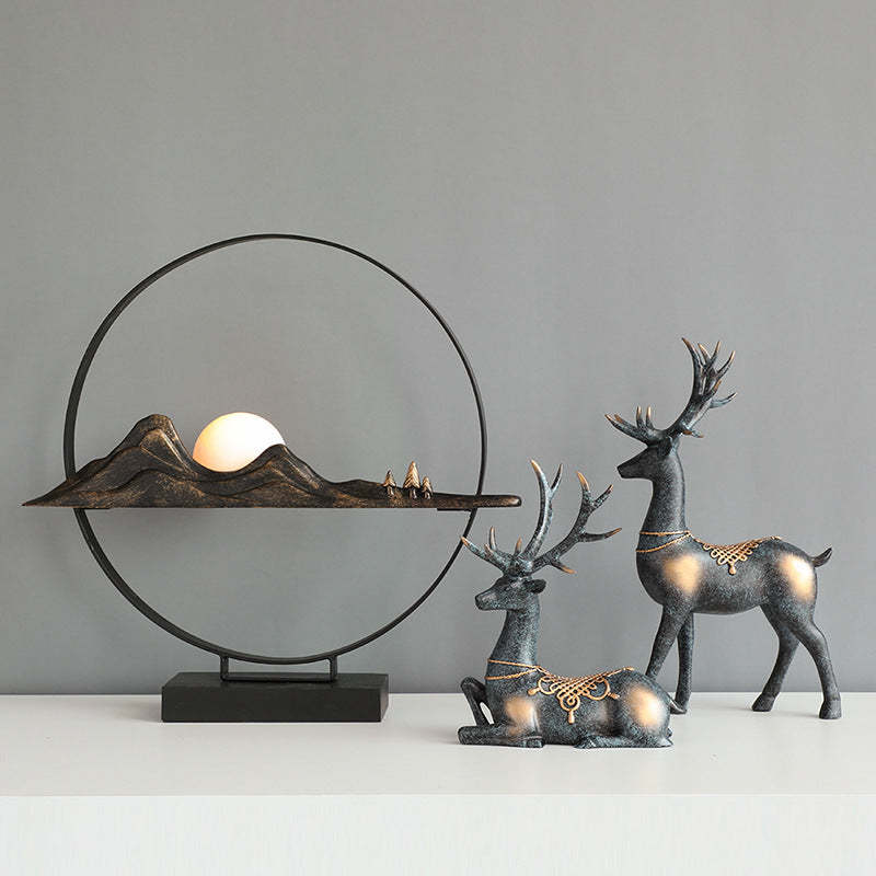 Noogni™ Modern Resin Couple Deer Statue