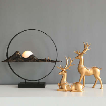 Noogni™ Modern Resin Couple Deer Statue